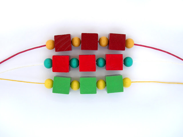 colorful wooden bead necklaces