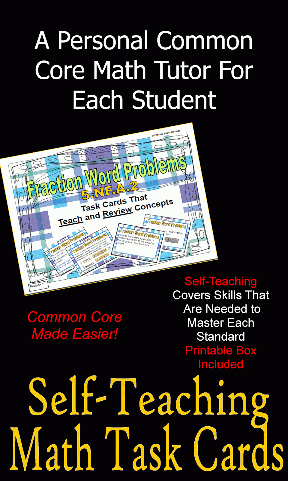 Literacy & Math Ideas: Math Task Cards That Teach and Review