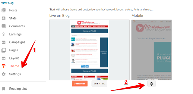 Menu theme pada blogger atau blogspot Menu theme pada blogger atau blogspot