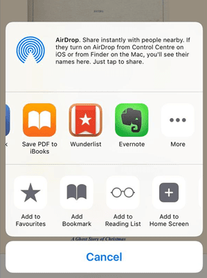 Save PDF To iBooks on iOS