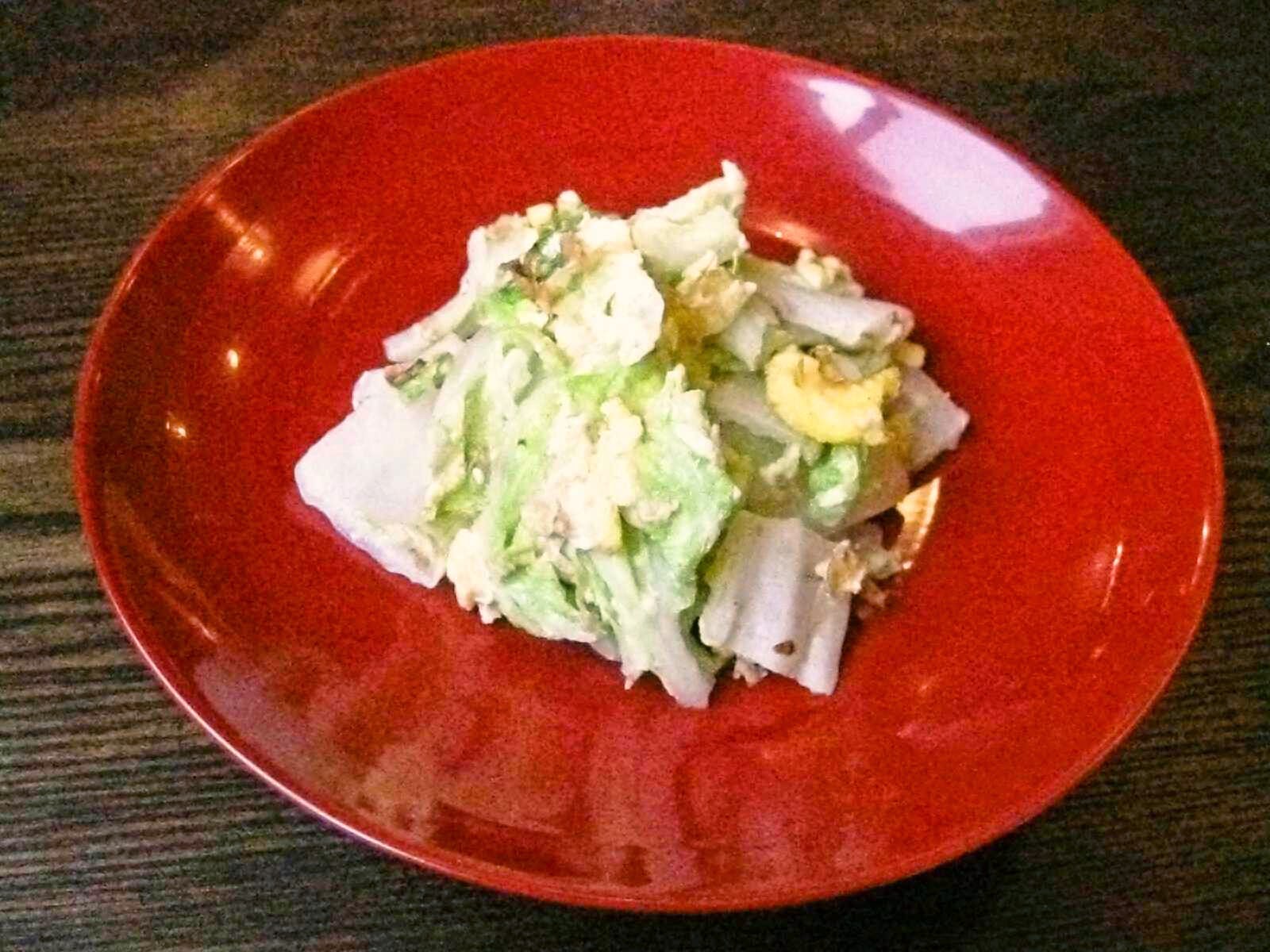 Recipes for Tom Hakusai to tamago no okakaitame / stirfried napa cabbage and egg with bonito