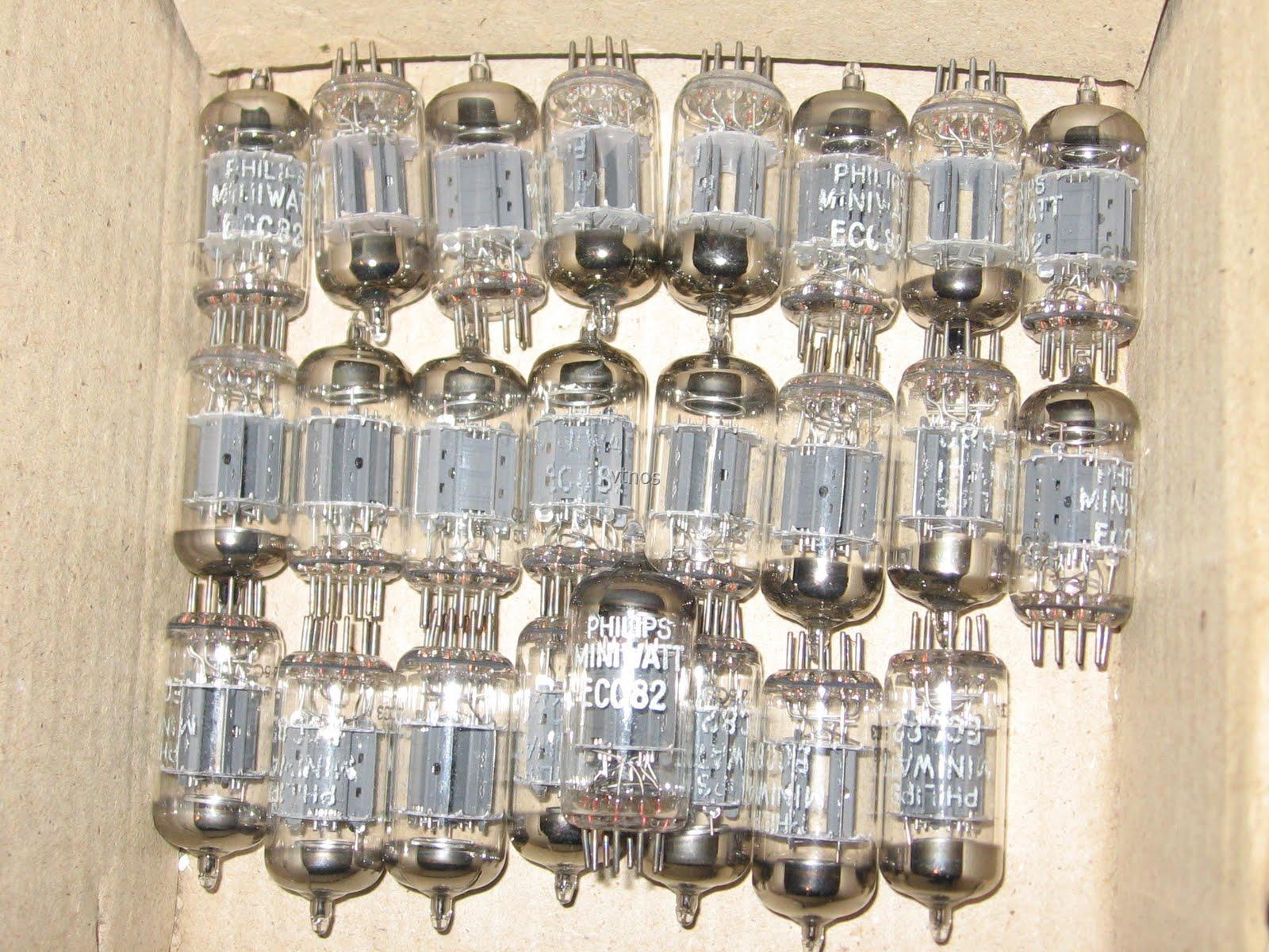 Vacuum tubes audio: Philips SQ E82CC,Siemens E82CC,Philips Miniwatt ECC82