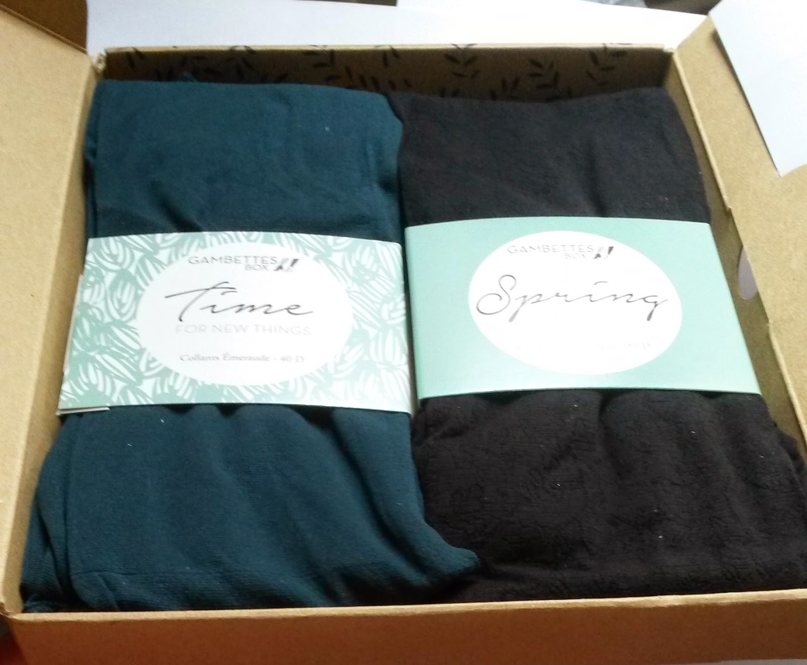 Gambettes Box Avril 2015 time et spring collants