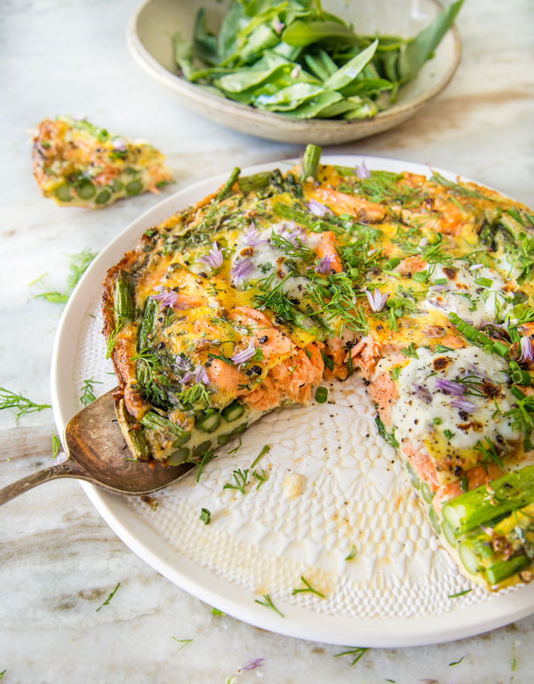 Wild Greens and Sardines Asparagus and Smoked Salmon Frittata