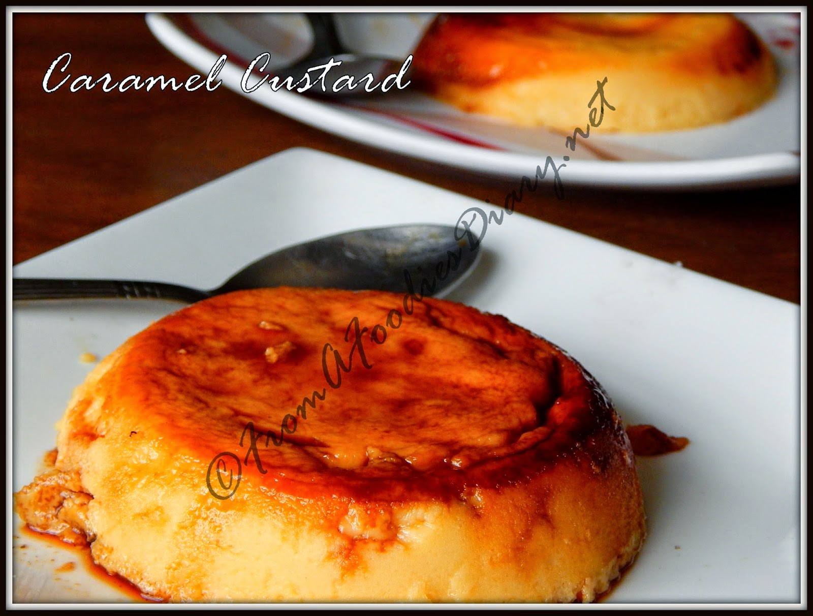 Caramel Custard With Condensed Milk(In a pressure cooker