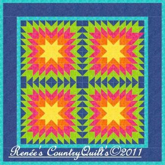 Renée's Country Quilts LLC: Flying Geese Star New Pattern/Design 9 ...