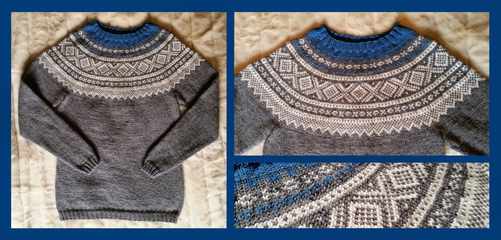 Lizzy Knits - Day by day!: Grey Marius sweater DONE!