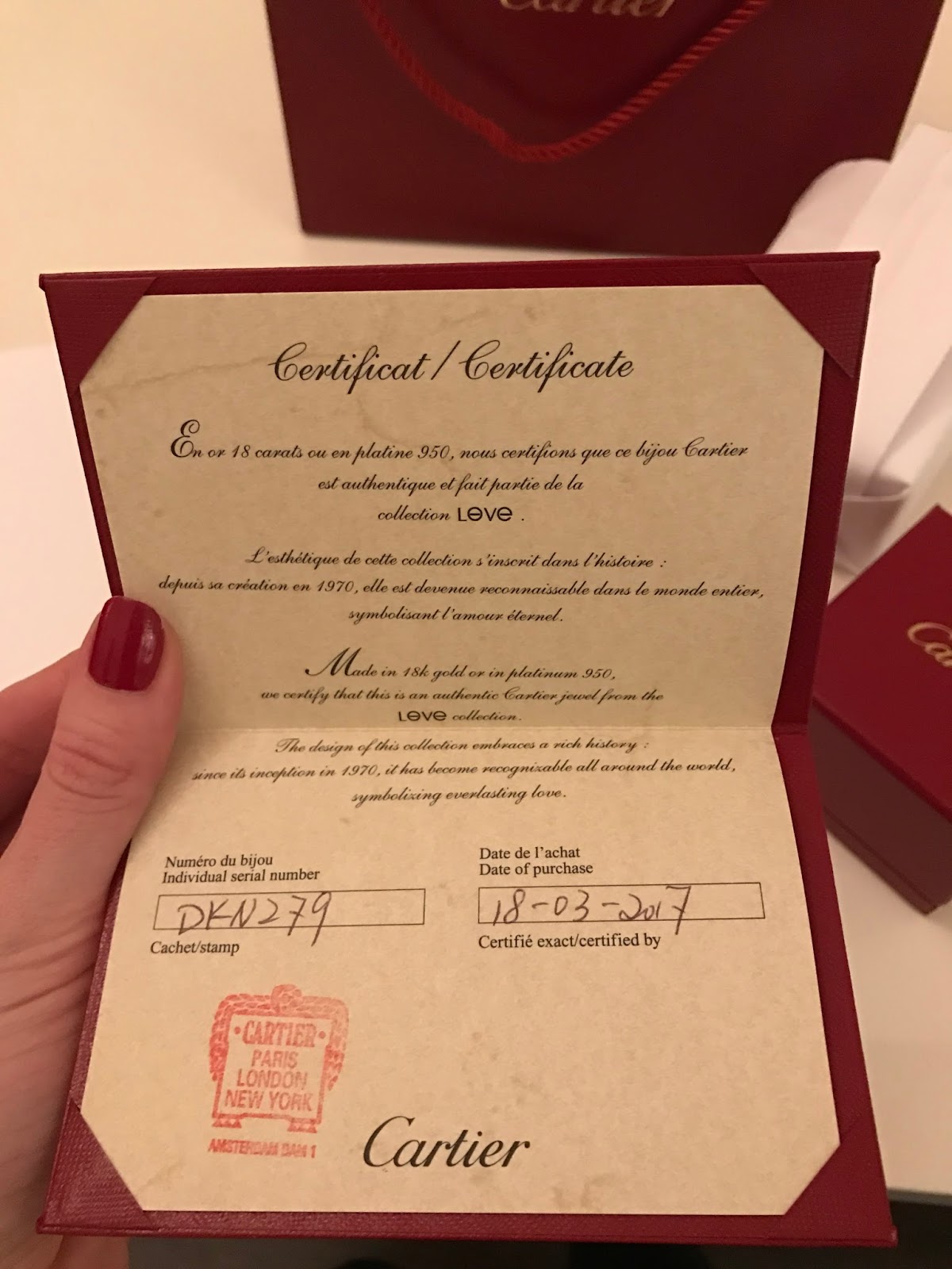 Fake cartier certificate of authenticity real