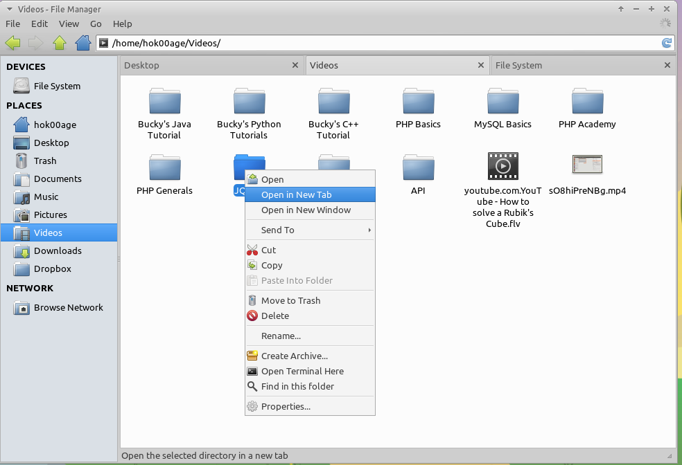 How to Get Thunar File Manager with Tab Feature on Xubuntu 12.10 Quantal Quetzal