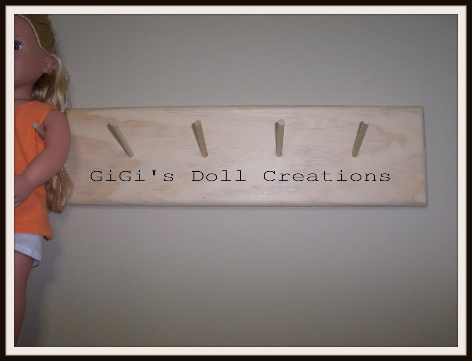 GiGi's Doll and Craft Creations American Girl Doll Wall Hanger