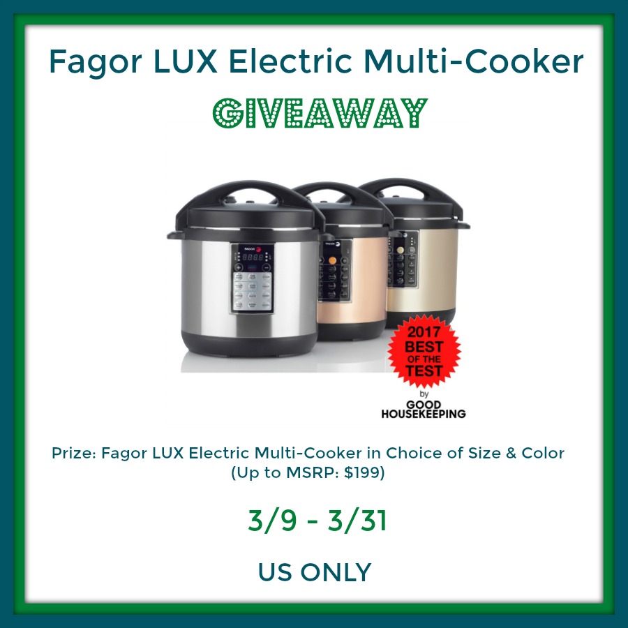 New Age Mama: Fagor LUX Electric Multi-Cooker #Giveaway