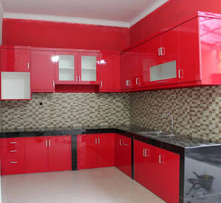 Koleksi Dapur Minimalis Warna Merah Nampak Cantik Modern Koleksi Dapur Minimalis Warna Merah