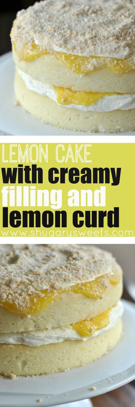 Lemon Cake with Creamy Filling and Lemon Curd | Foodandcake789