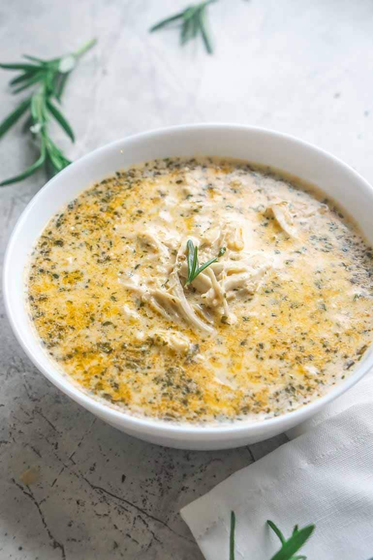 The Souper Sleuth Sunday Soup 60 (LowCarb) Creamy Garlic Chicken Soup