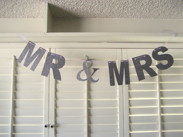 Glitter Mr Mrs Sign wedding diy whimsical mr mrs 1 banner sign