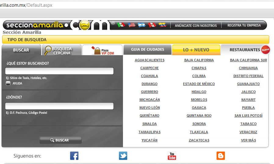 Seccion Amarilla Directorio de Empresas en