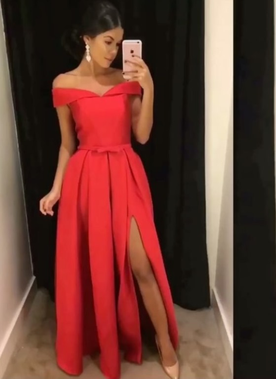 vestido de festa vermelho