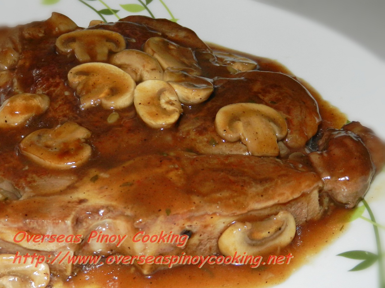 TBone Steak with Mushroom and Oyster Sauce