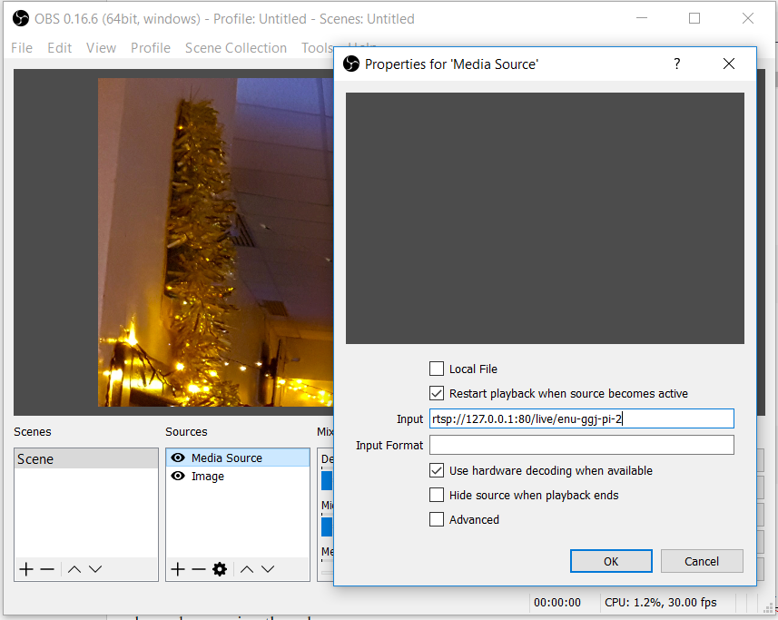 The blog of code Using Multiple remote camera streams with OBS for the