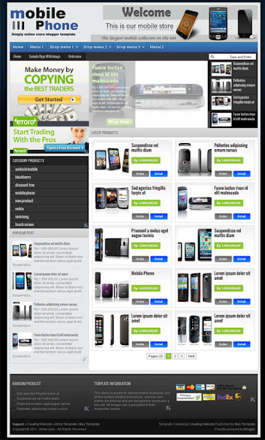 Template Blog Toko Online - Johny Joss Mobile Phone