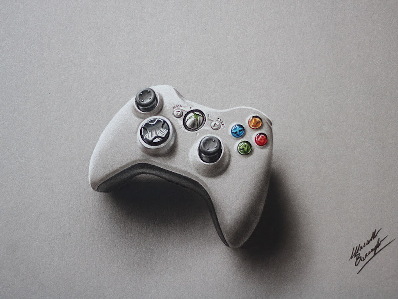 Xbox 360 Controller Drawing Marcello Barenghi
