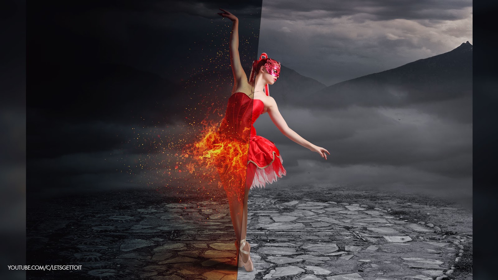 Dancing in Flames Photo Manipulation video Tutorial rada