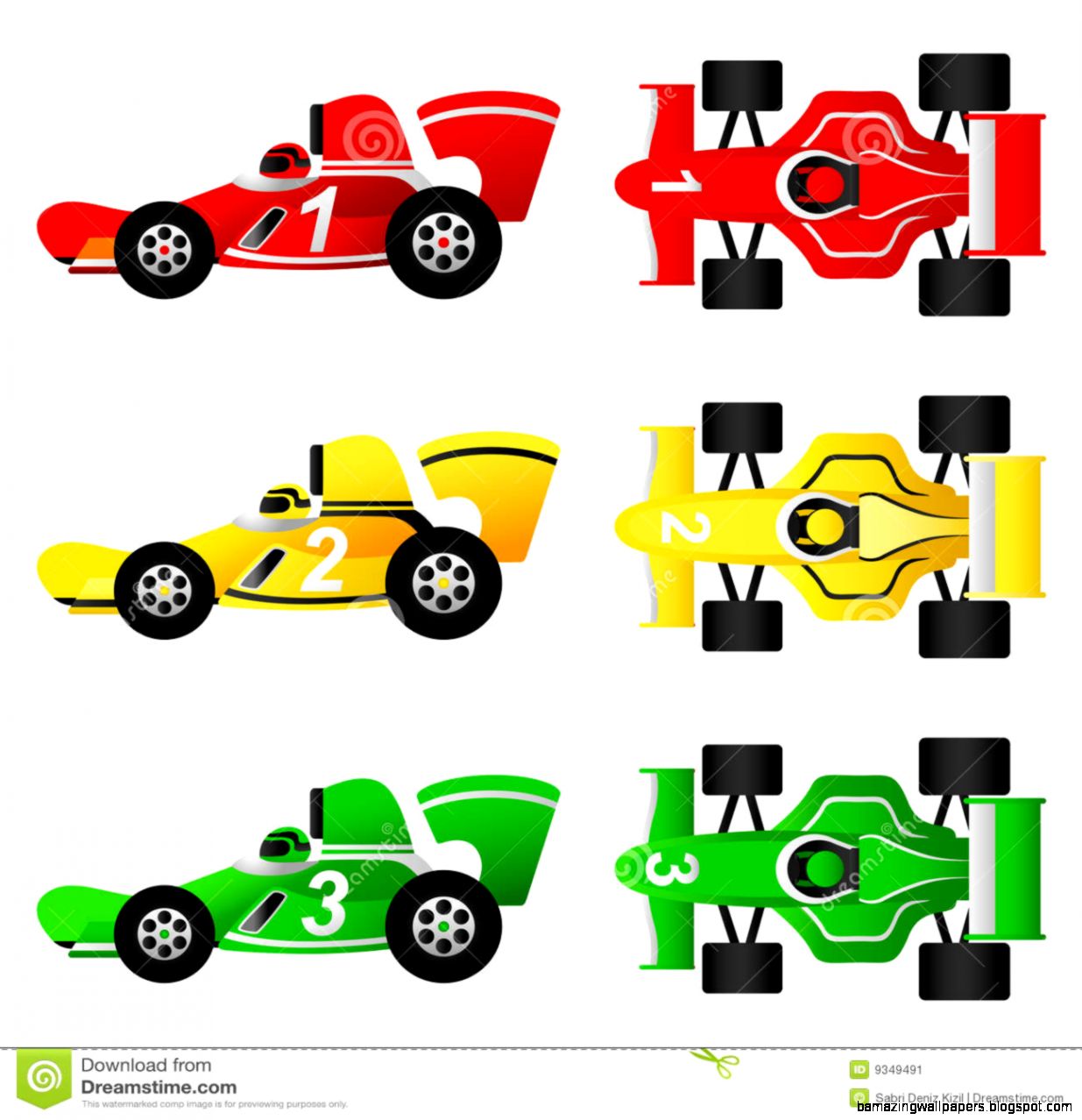 Formula Cars Vector Stock Image   Image 9349491