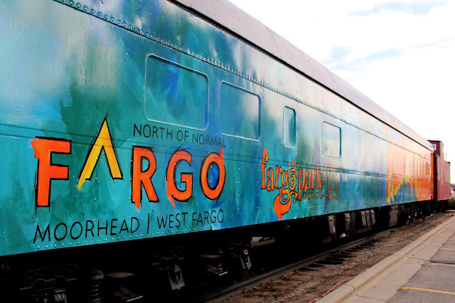 Artistic Vinyl Wrap on Downtown Fargo, ND Train