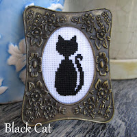  Free printable black cat cross-stitch chart