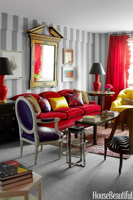 Eye For Design Decorating With Red Furniture