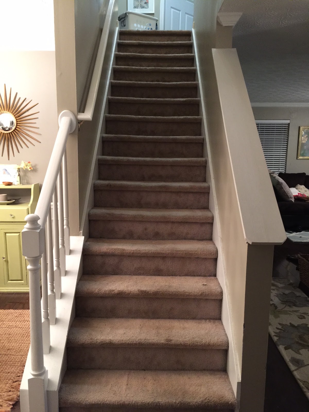 Stained Stair Treads Before and After Live Pretty on a Penny