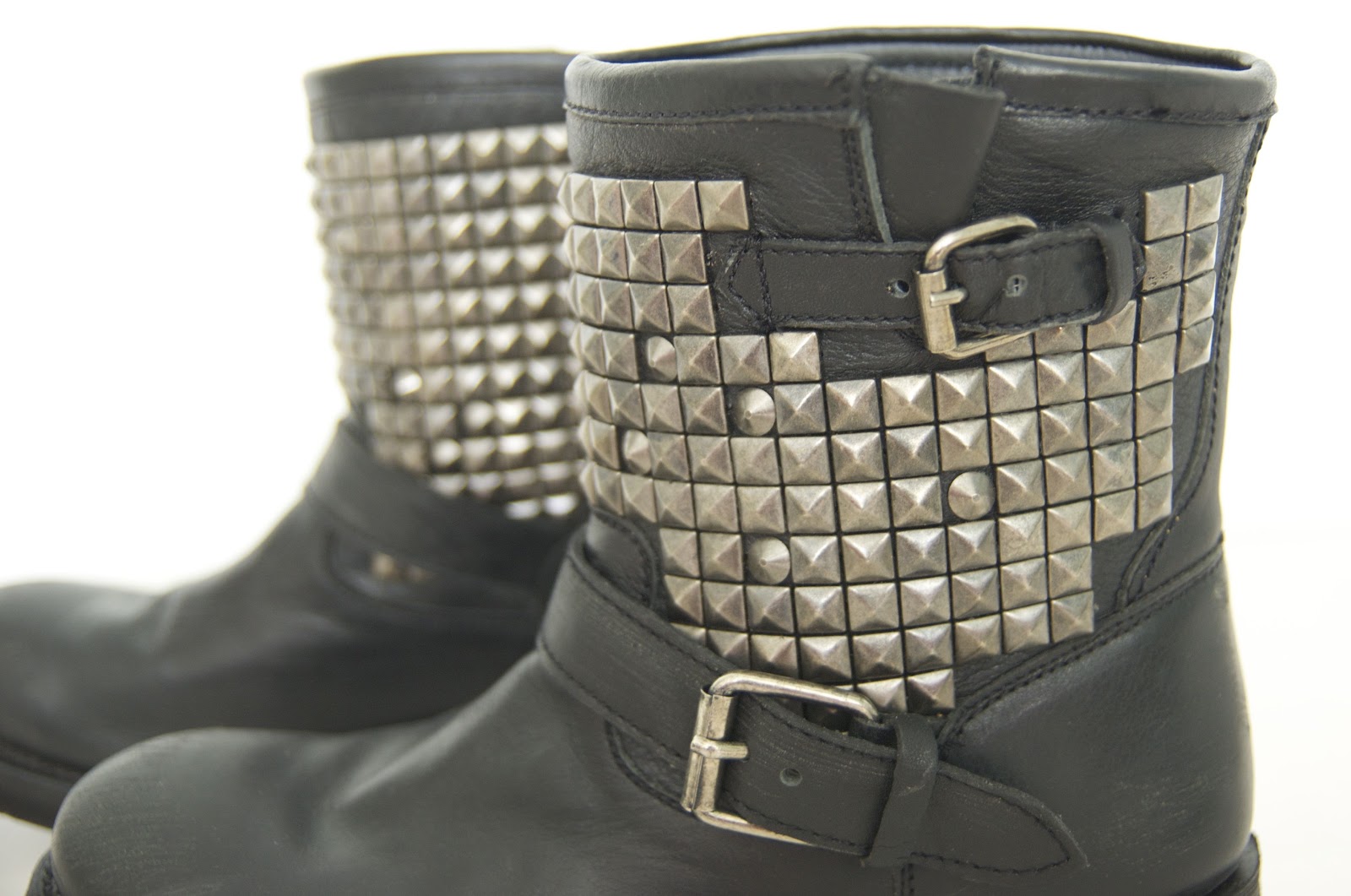 biker boots with embellishments
