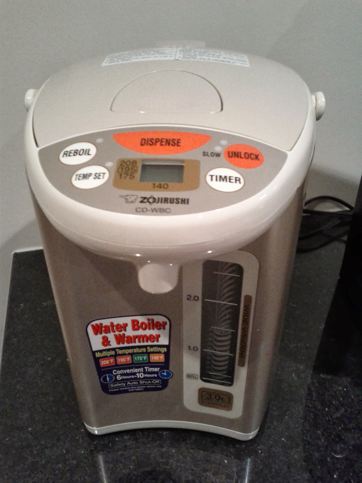 Zojirushi CD-WBC30 Water Boiler and Warmer Review
