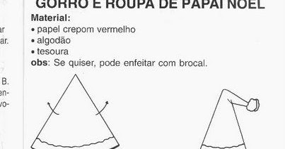Molde de Gorro e roupa de papai noel