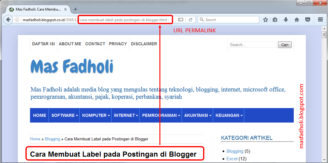 Cara Mengganti URL Permalink / Alamat Postingan Blog di Blogspot | Mas  Fadholi Blog