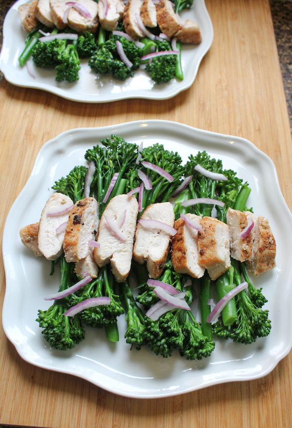 Food Lust People Love Broccolini Chicken Pear Blue Cheese Salad with