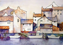 watercolor malcolm coils landscape harbour pencil paintings village watercolours drawings watercolour seaside fishing painting artist acrylic folk 6b pencils malcolmcoils