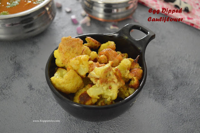 Egg Dipped Cauliflower Recipe | Egg Coated Gobi Florets