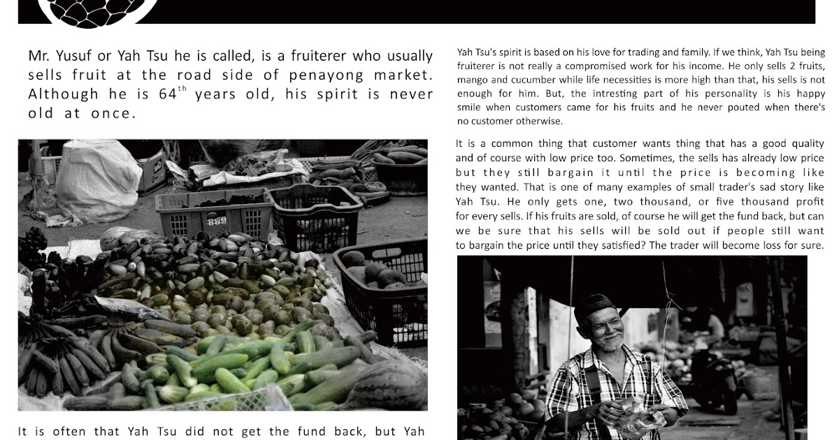He sells fruits. He sells fruits