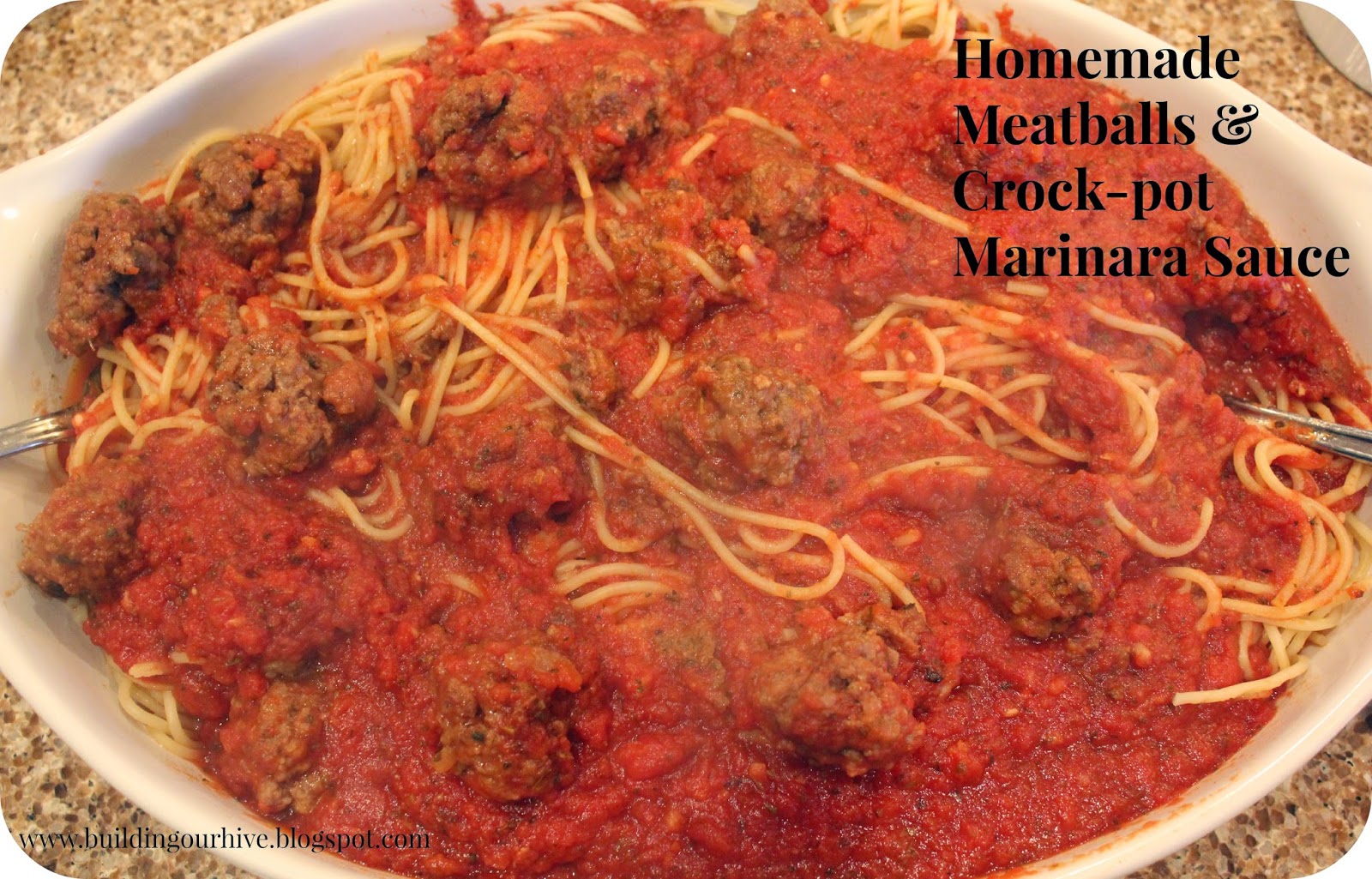 Meatballs and Crockpot Marinara Sauce
