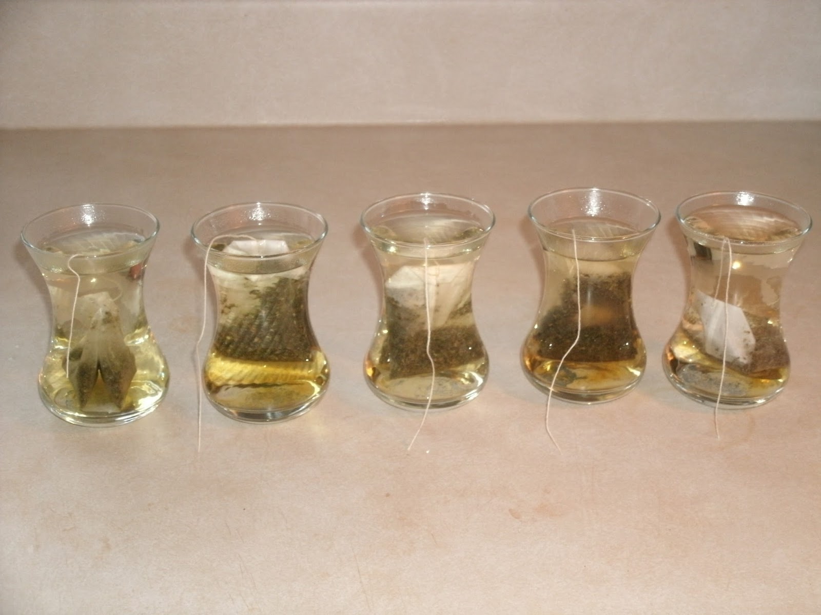A tasting of bagged green teas