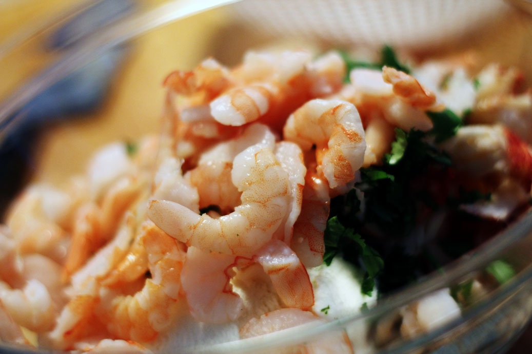 Lone Stars and Stripes creamy lobster and shrimp enchiladas