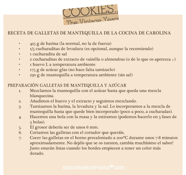 La Cocina de Carolina: La Receta Perfecta para preparar galletas para  decorar (receta para galletas de mantequilla)