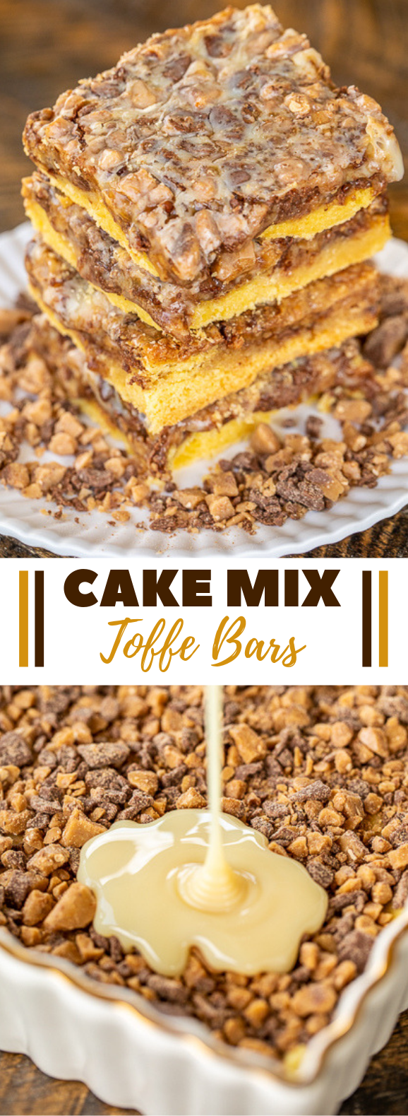 CAKE MIX TOFFEE BARS cakemix easydessert