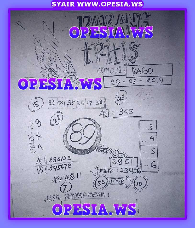 Forum Syair Sgp Rabu 29 Mei 2019 Opesia Official