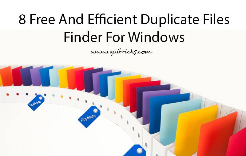 Efficient Duplicate Files Finder For Windows