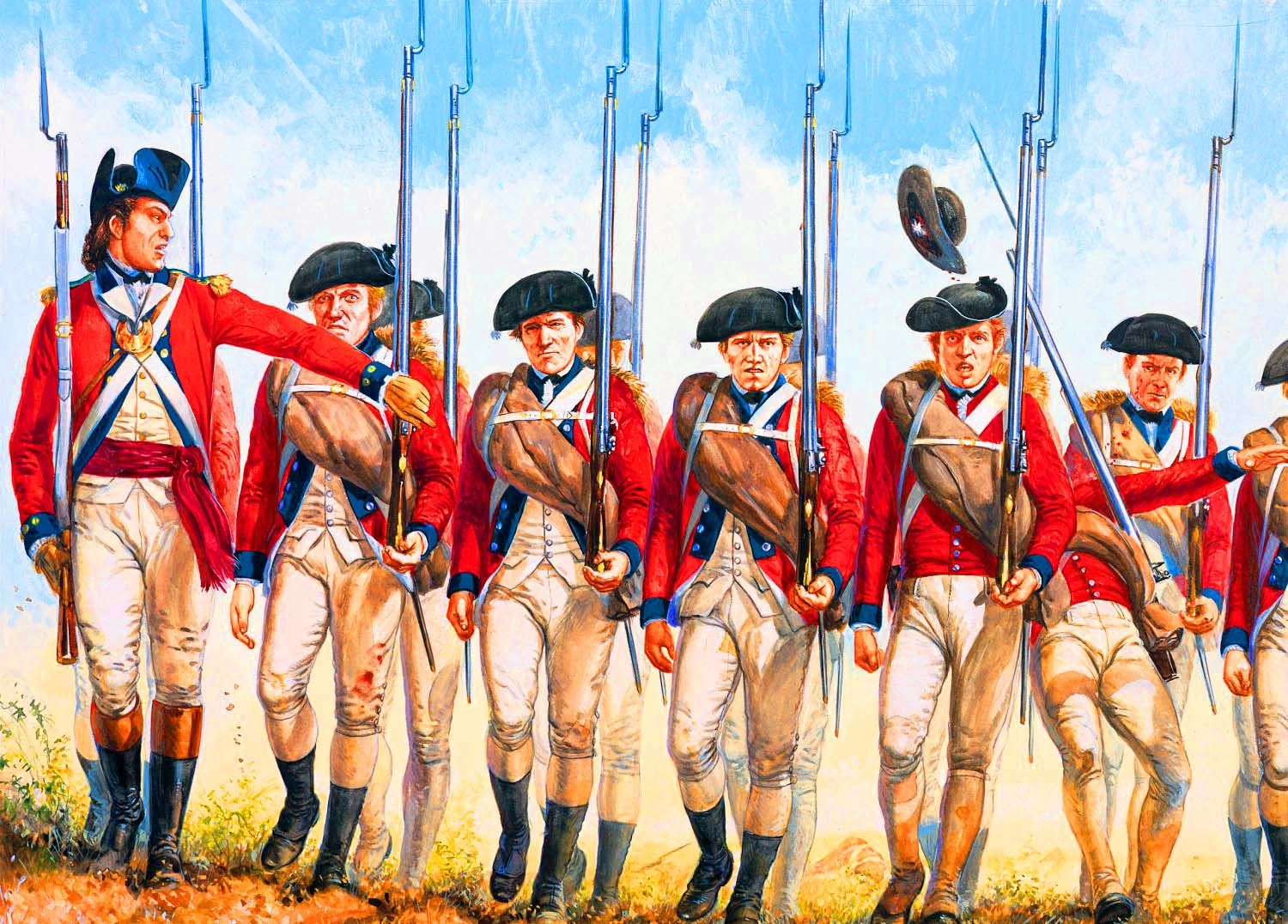 Uk 18. Британская армия в войне за независимость США. Британская униформа войны за независимость США. Французская колониальная линейная пехота 18 века. Британские войска 18 века колониальные.