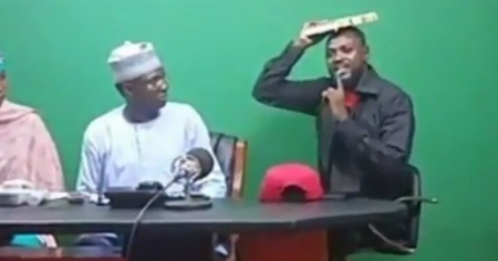 unnamed Hausa film actor, Adam Zango, goes on national TV to deny being gay