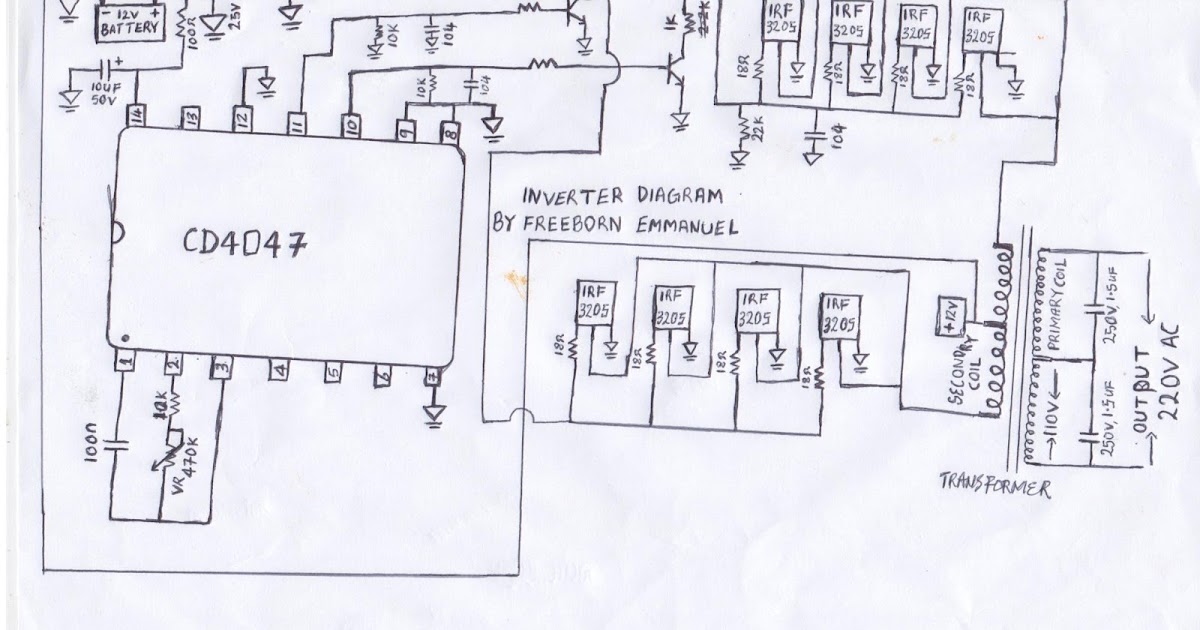 Simple Inverter Circuit Diagram 1000w