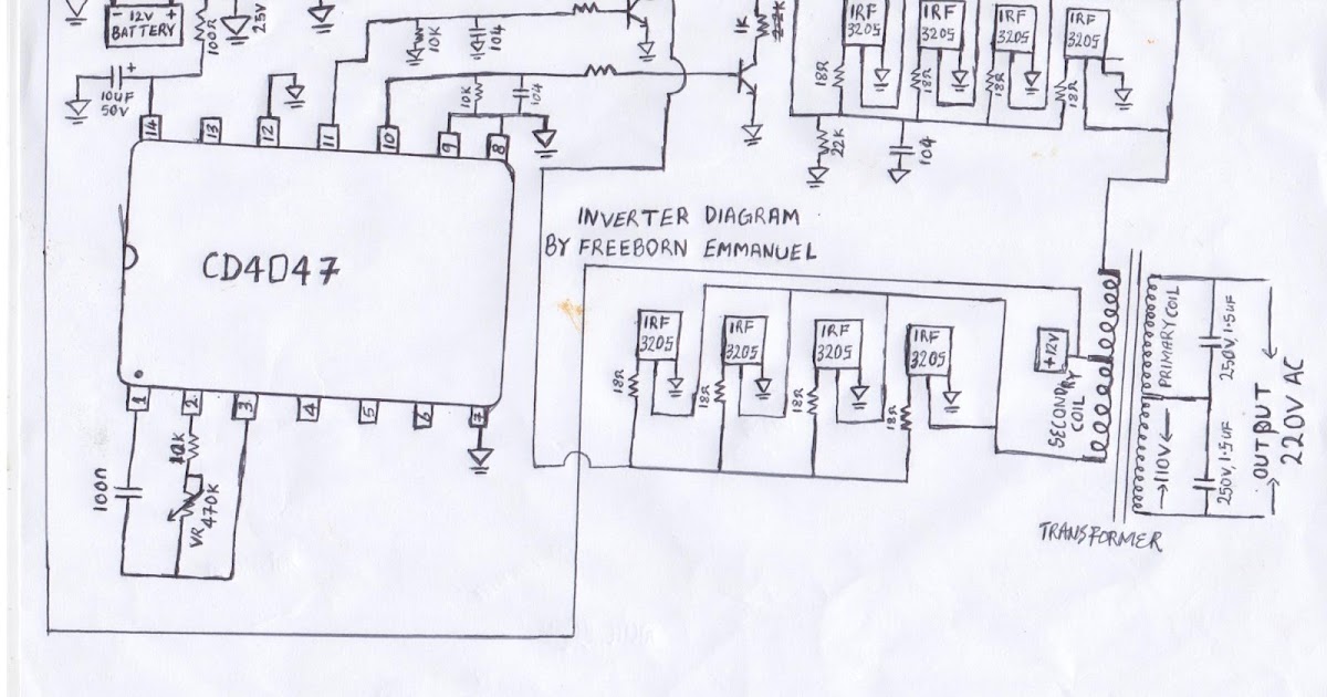 how to build an inverter: 1000 watts inverter circuit diagram